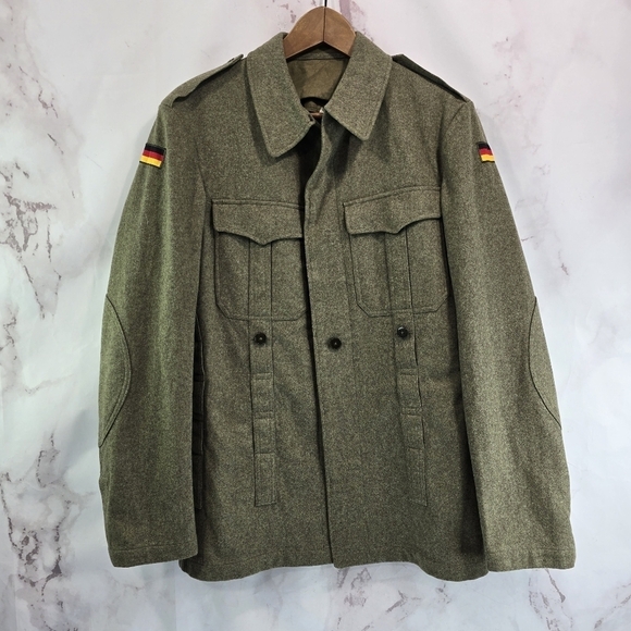 Vintage Other - Vintage Wool Jacket Mens Small Green West Germany 60s Coat Military Cold War